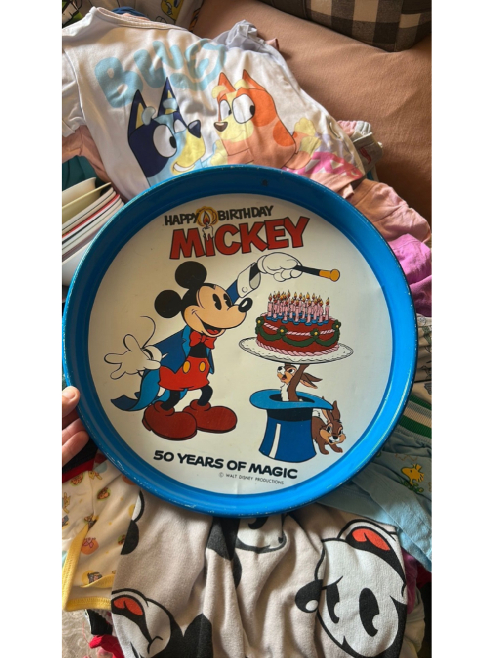 Mickey Mouse 50 years of magic tin platter